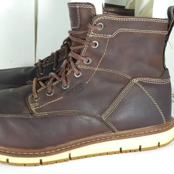 Keen Men’s San Jose 6 US 10,5D Brown Leather Utility Aluminum Toe Work Boots